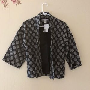 HM black and white kimono jacket